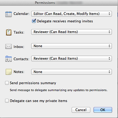 add myself as delegate for outlook using mac air